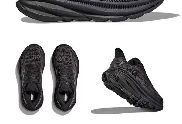 Hoka Clifton 9 Black Gold Running Shoes - 13
