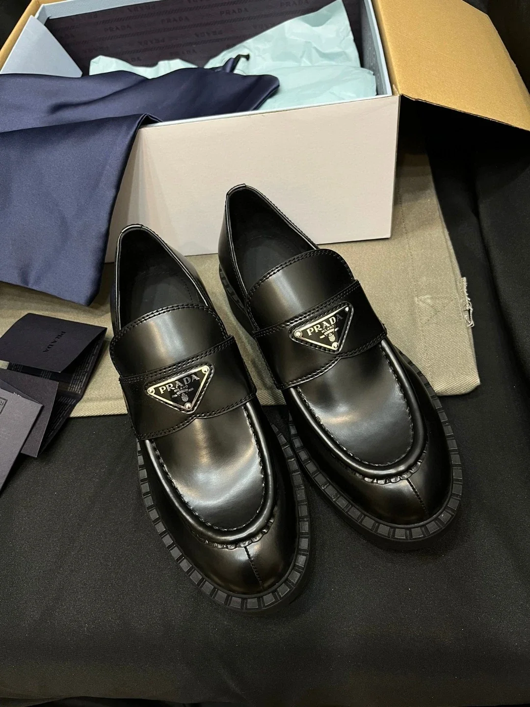 Prada Bolso Cuero Cepillado