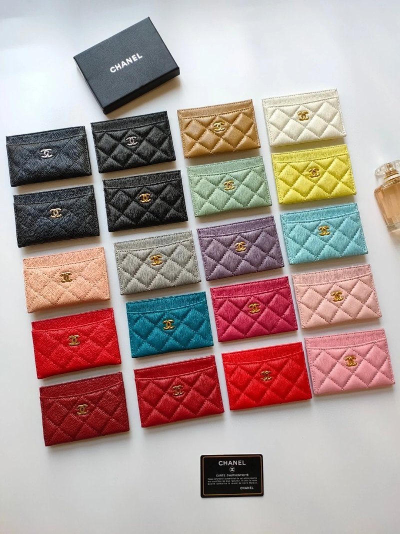 No.318 Women Card Holder Caviar Ball Pattern 20 Colors