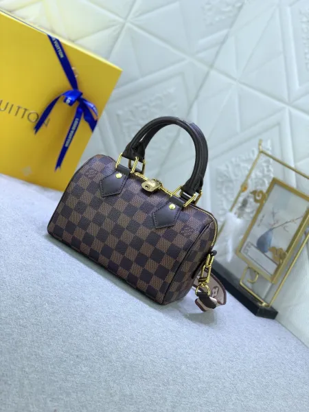 Louis Vuitton Speedy 20 Damier Ebène Canvas Handbag - 22