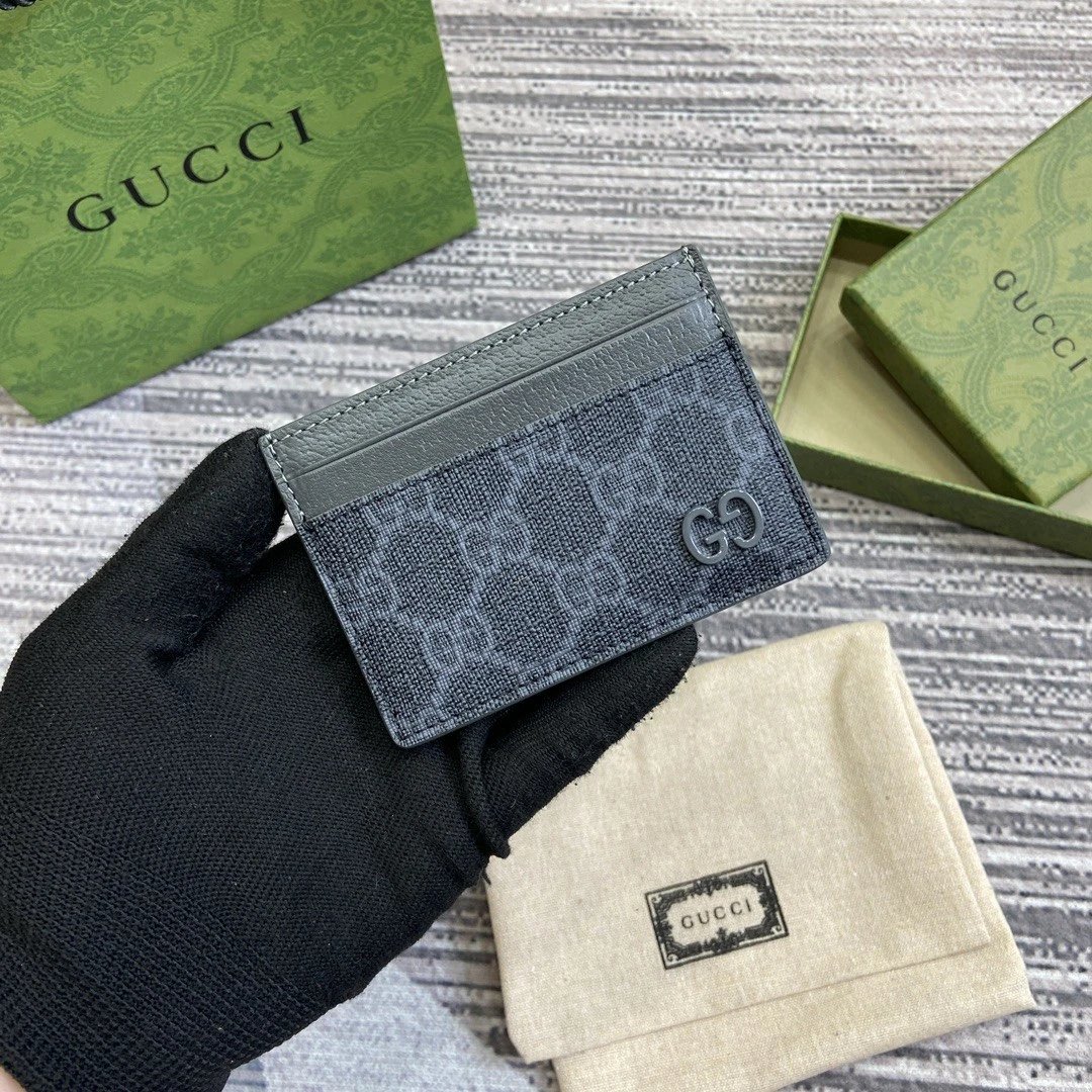Gucci GG Marmont Black Monogram Cardholder