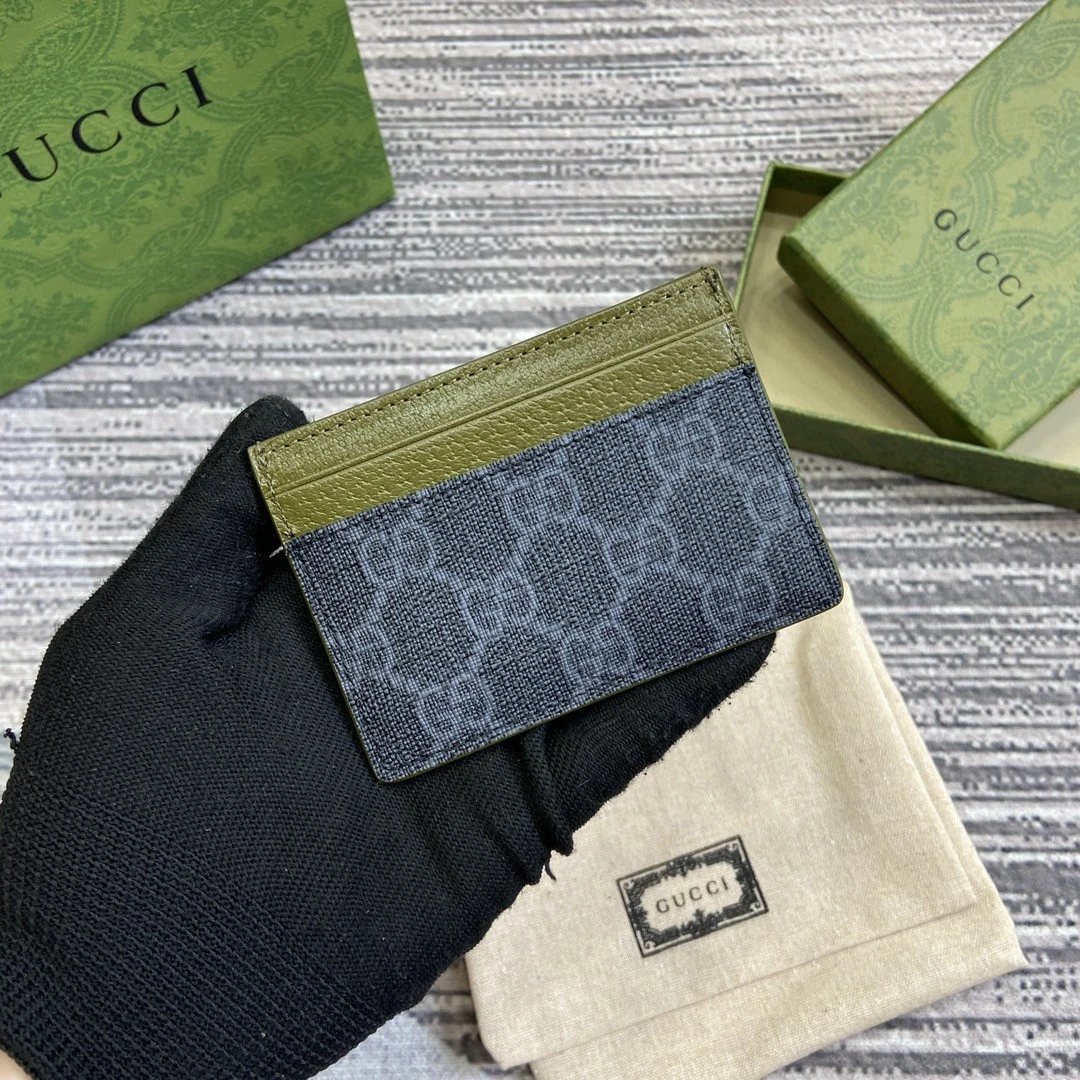 Gucci GG Marmont Black Monogram Cardholder