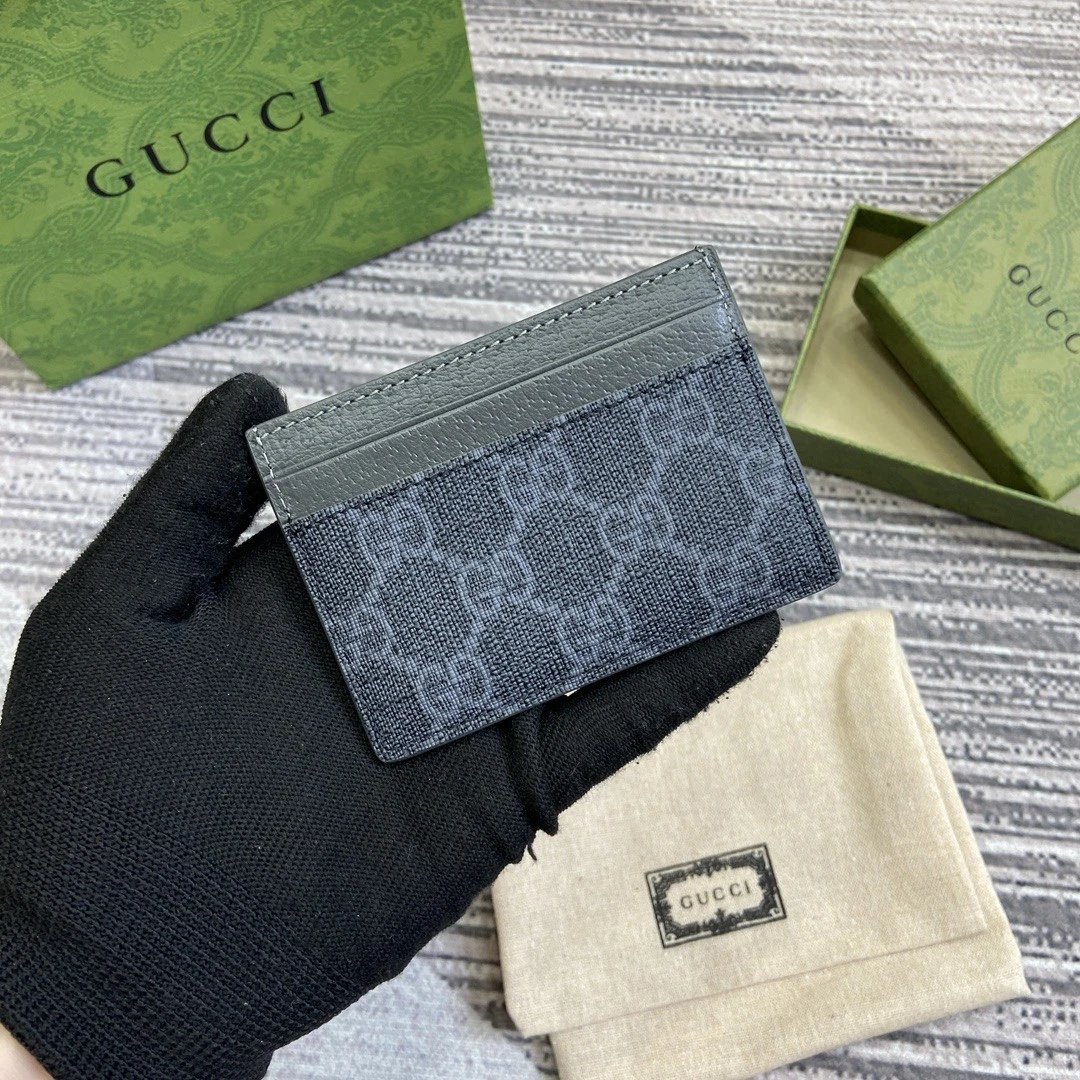 Gucci GG Marmont Black Monogram Cardholder