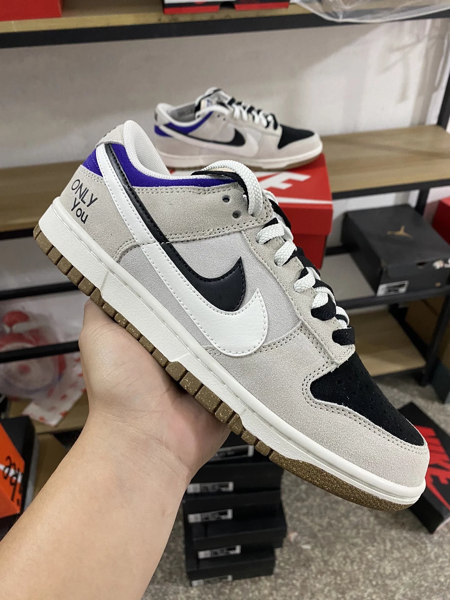 Nike Dunk Gray Black Purple