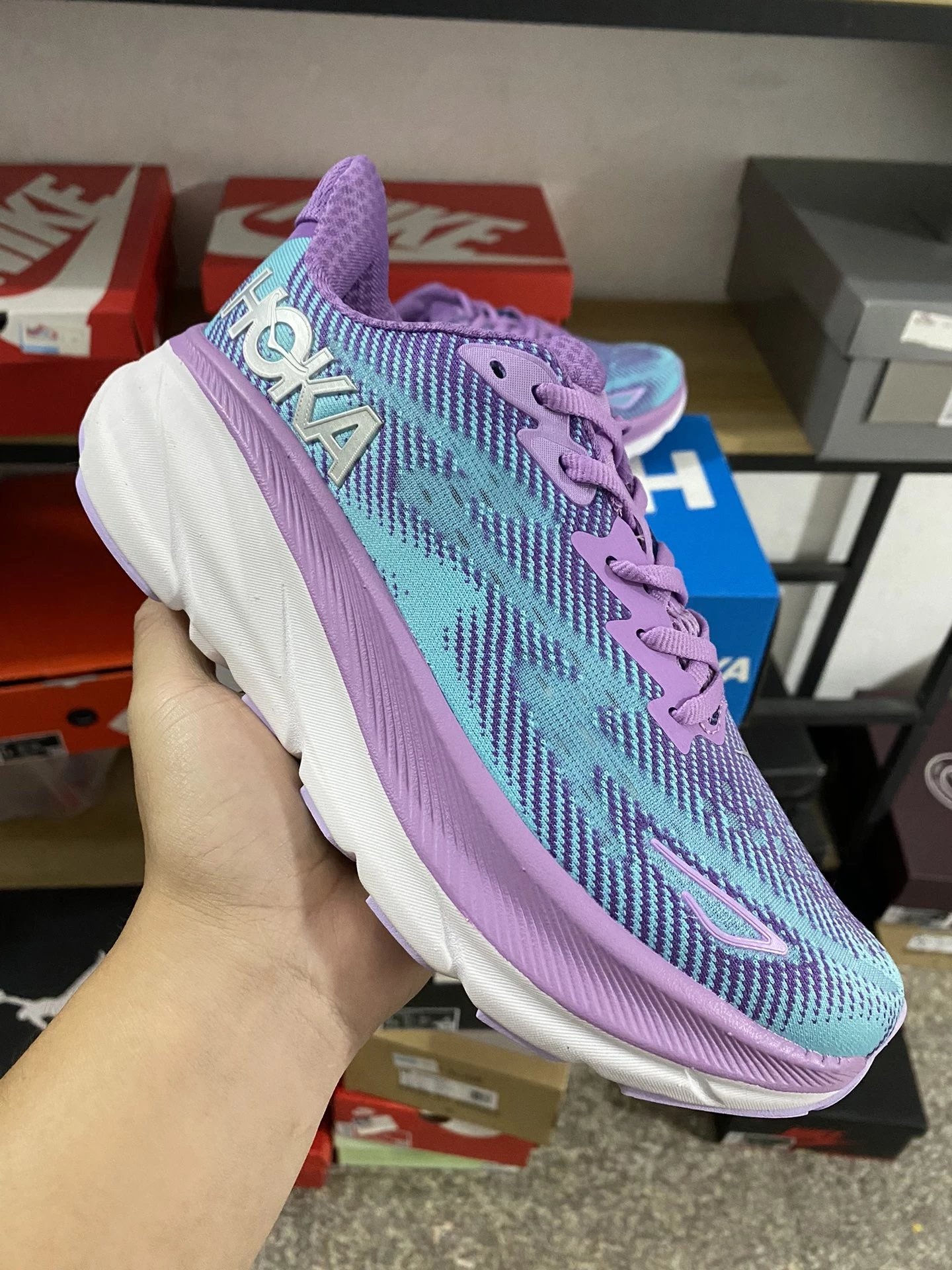 HOKA Purple Blue