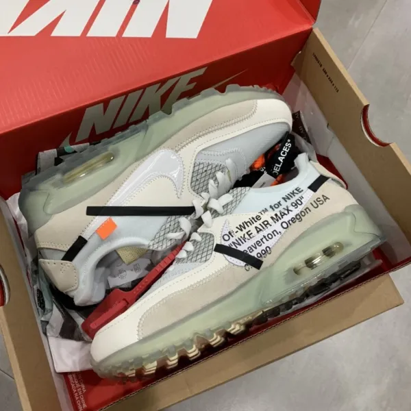 Nike Air Max 90 White Sneakers - 3