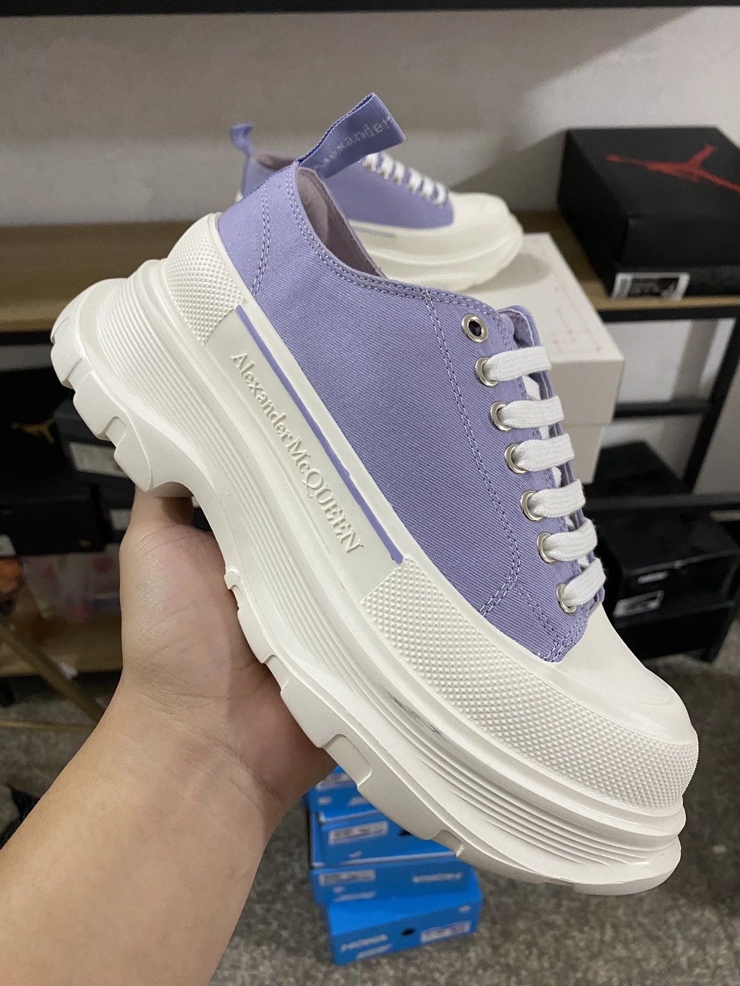 Alexander McQueen Mid Top White Purple