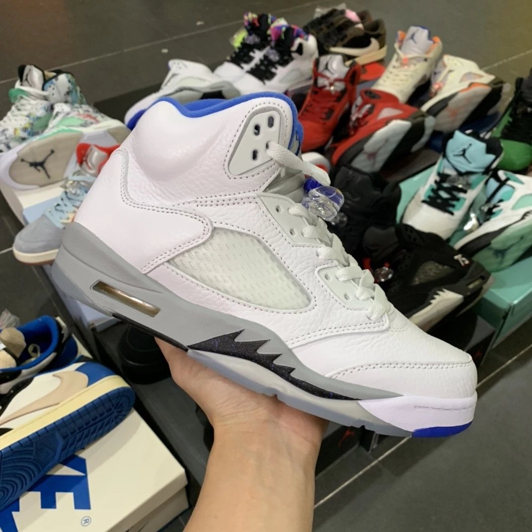 Air Jordan 5 Low White Blue