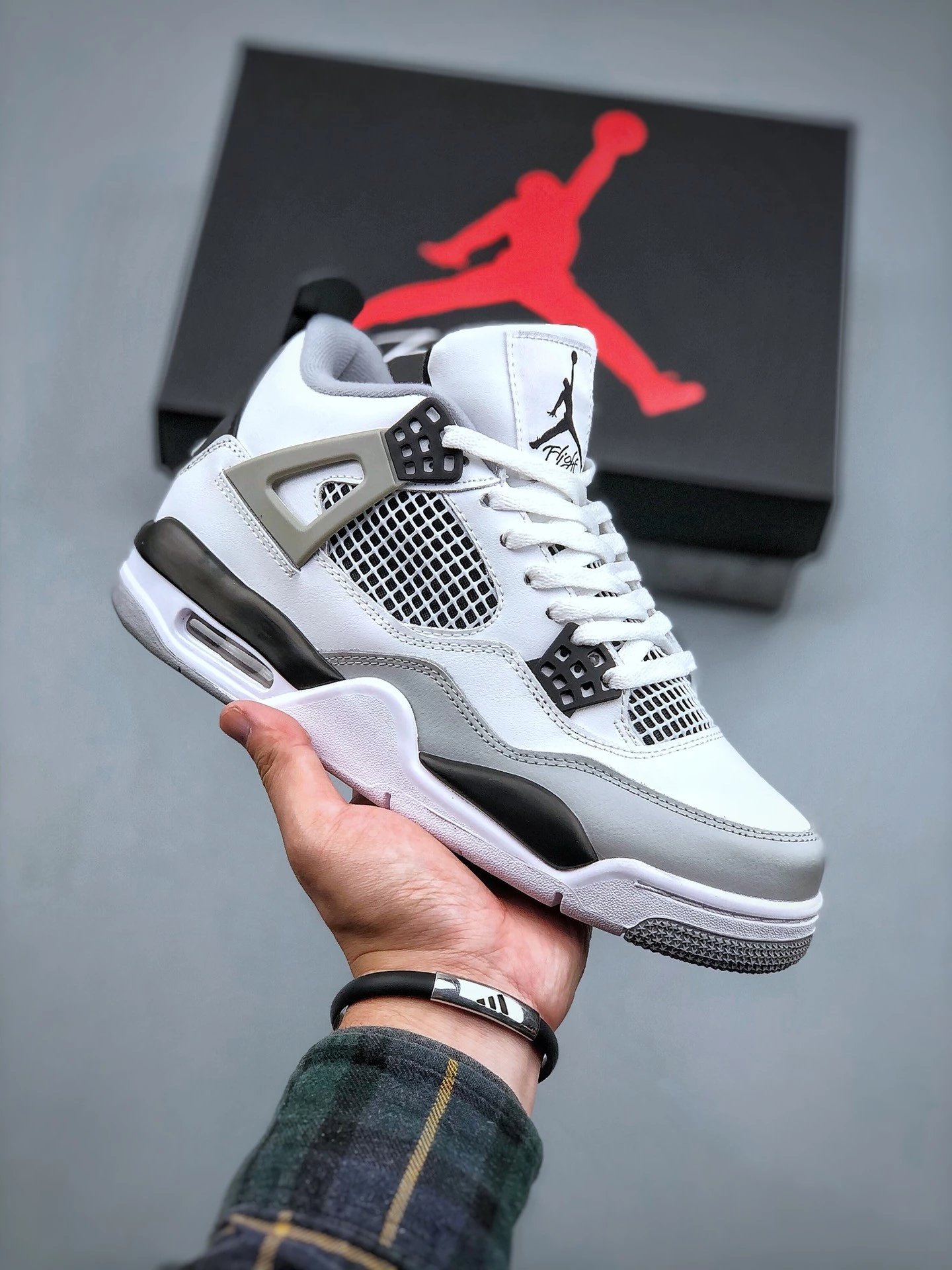 Air Jordan 4 'Black White Grey'