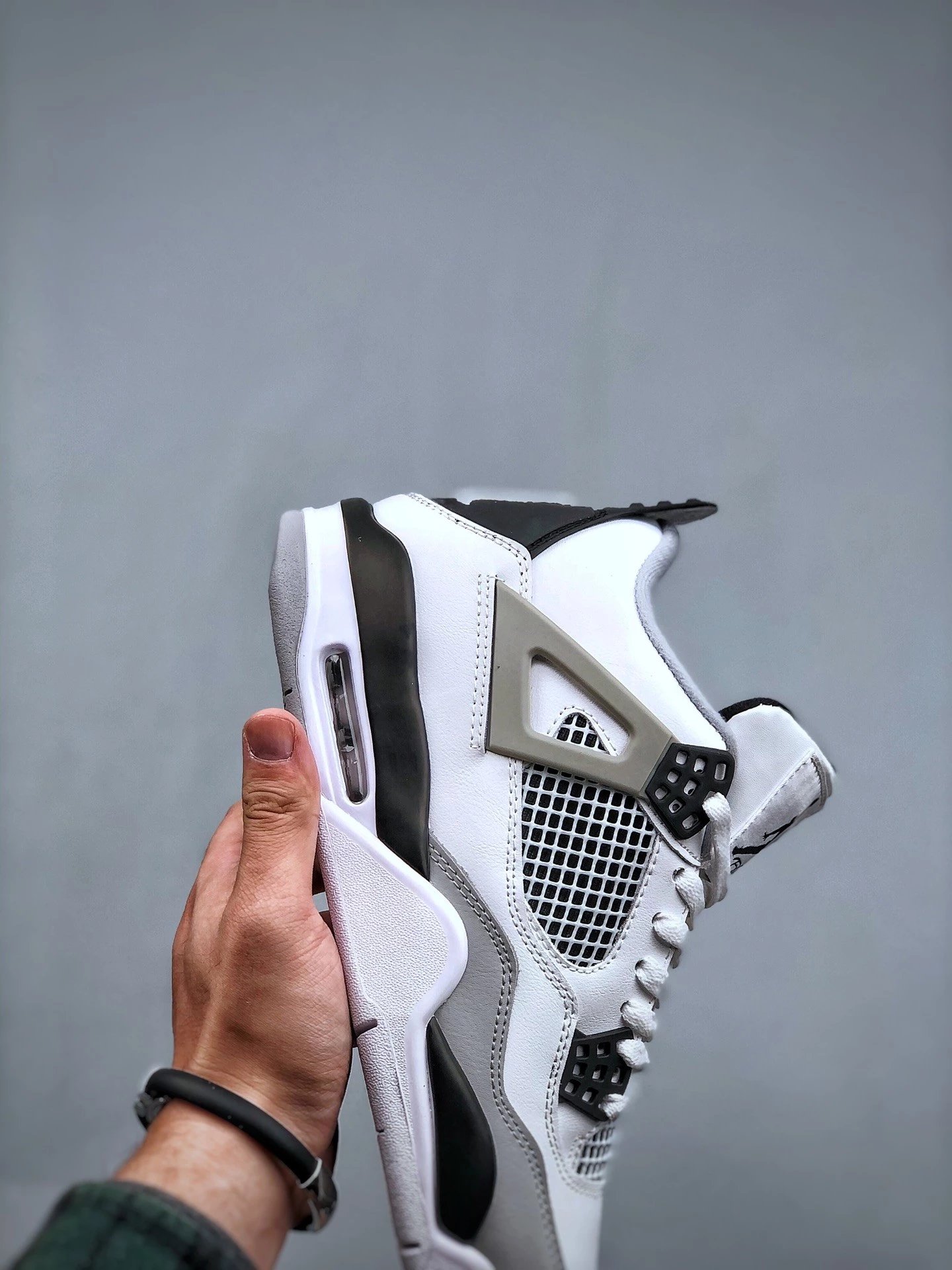 Air Jordan 4 Black White Grey photo 6