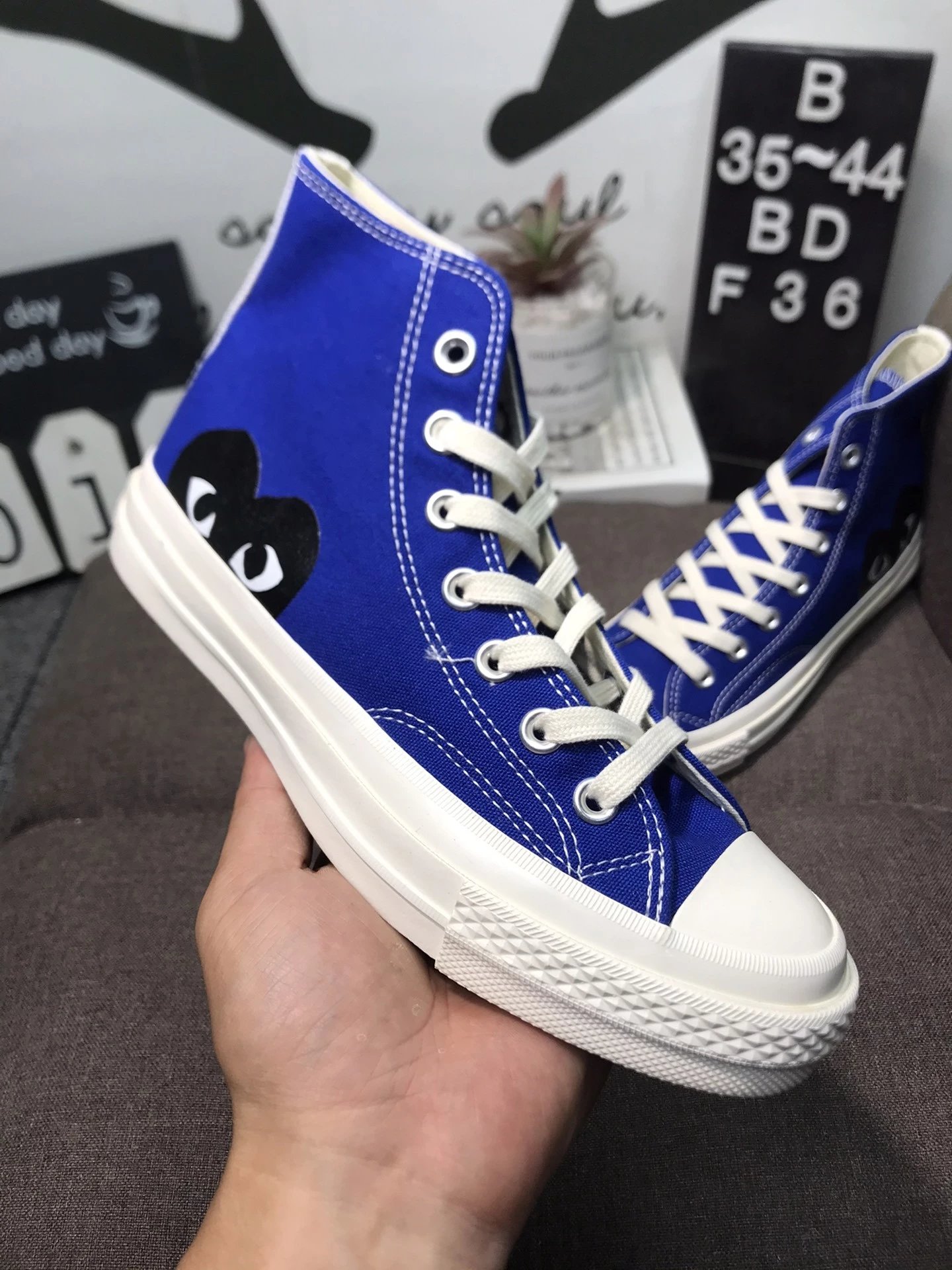 Comme des Garçons x Converse 1970s Navy High Top