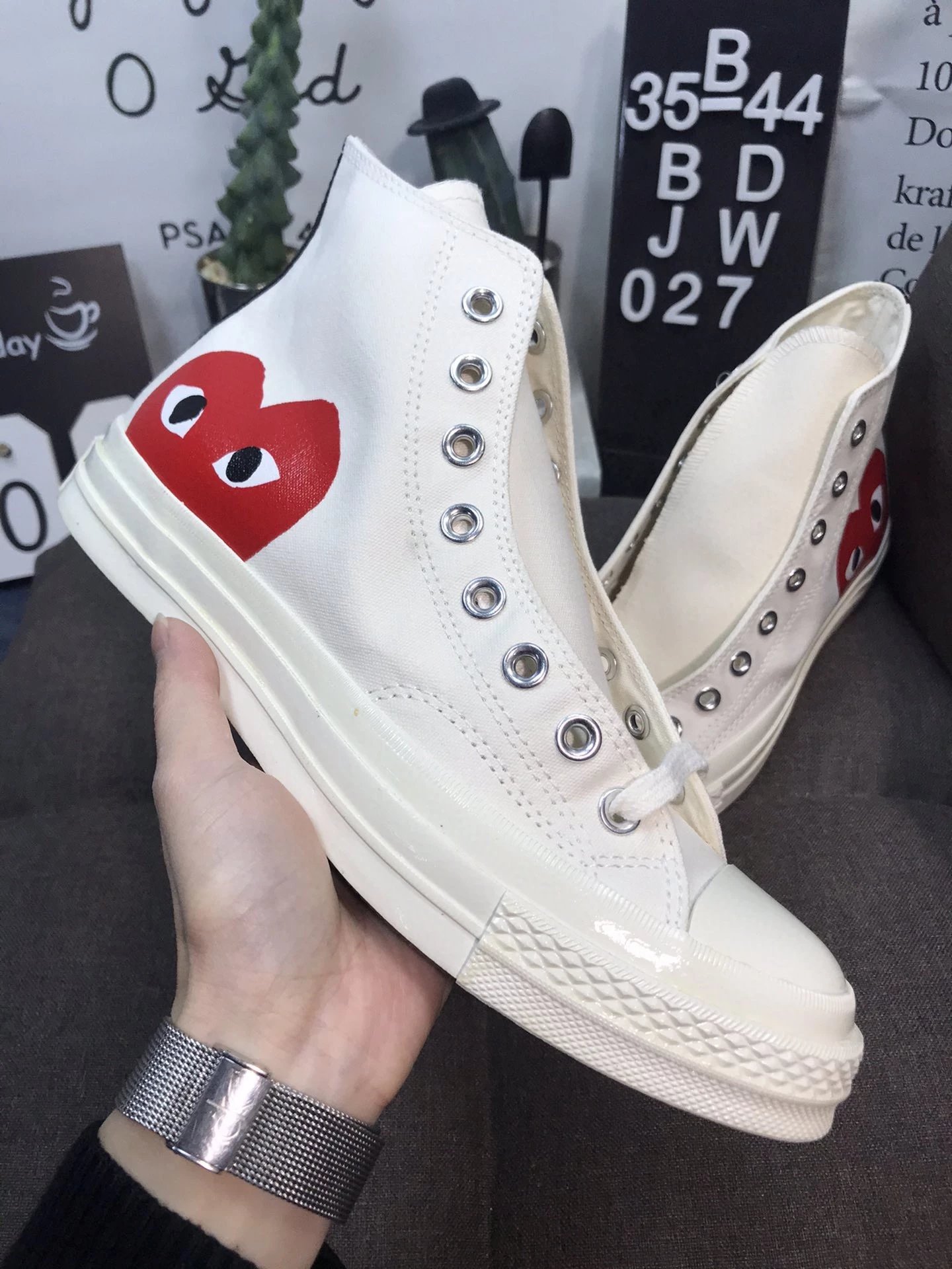 Comme des Garçons x Converse 1970s White High Top