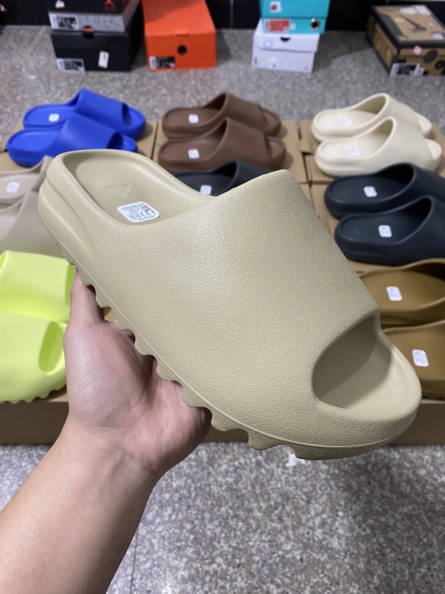 Yeezy Slide Bone Green