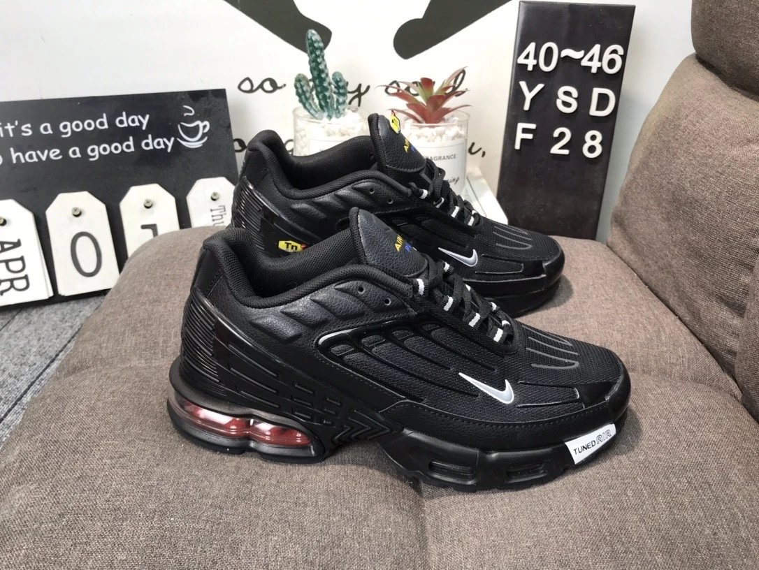 Nike Air Max Plus TN Black White Red Sneakers - 5