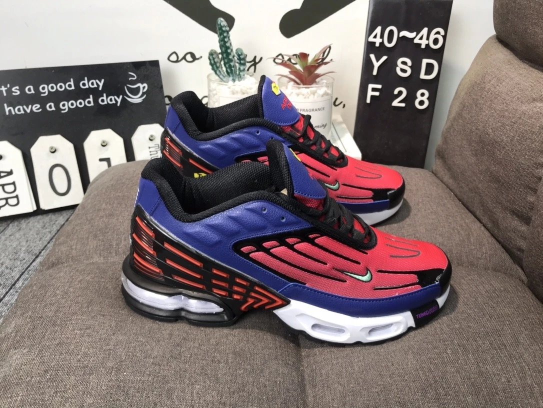 Nike Air Max Plus TN Black White Red Sneakers - 14