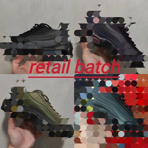 【 retail batch 】 CORTEIZ x Air Max 95 Black Basket Black Pink Olive Green Black Yellow Size: 36~47.5 including half size (TTS)
