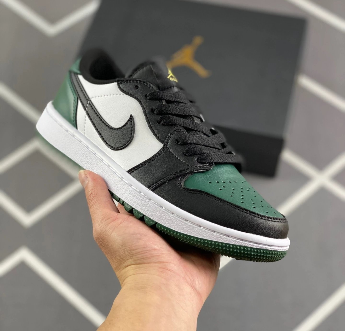 Air Jordan 1 Low Golf "Noble Green" AJ1 Joe 1 Black Green Toes