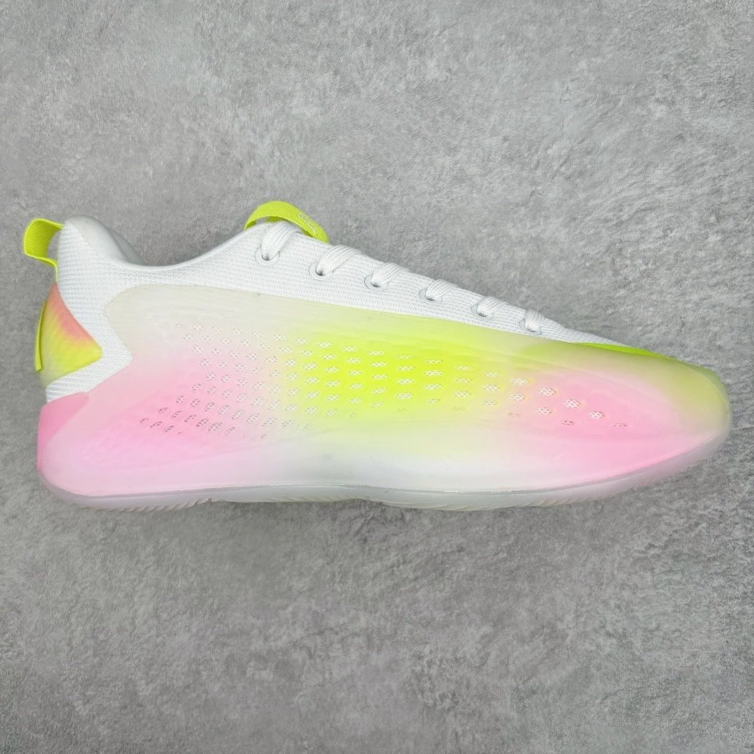 Unbranded Sneakers A.E. 1 high-top basketball shoes with honeycomb side panels — White yellow powder low side