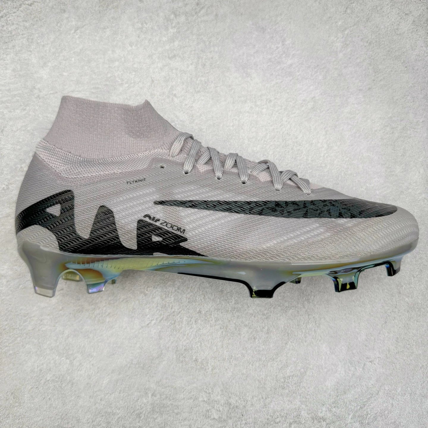 Nike Sneakers Football Turf Shoes — gray black high-top