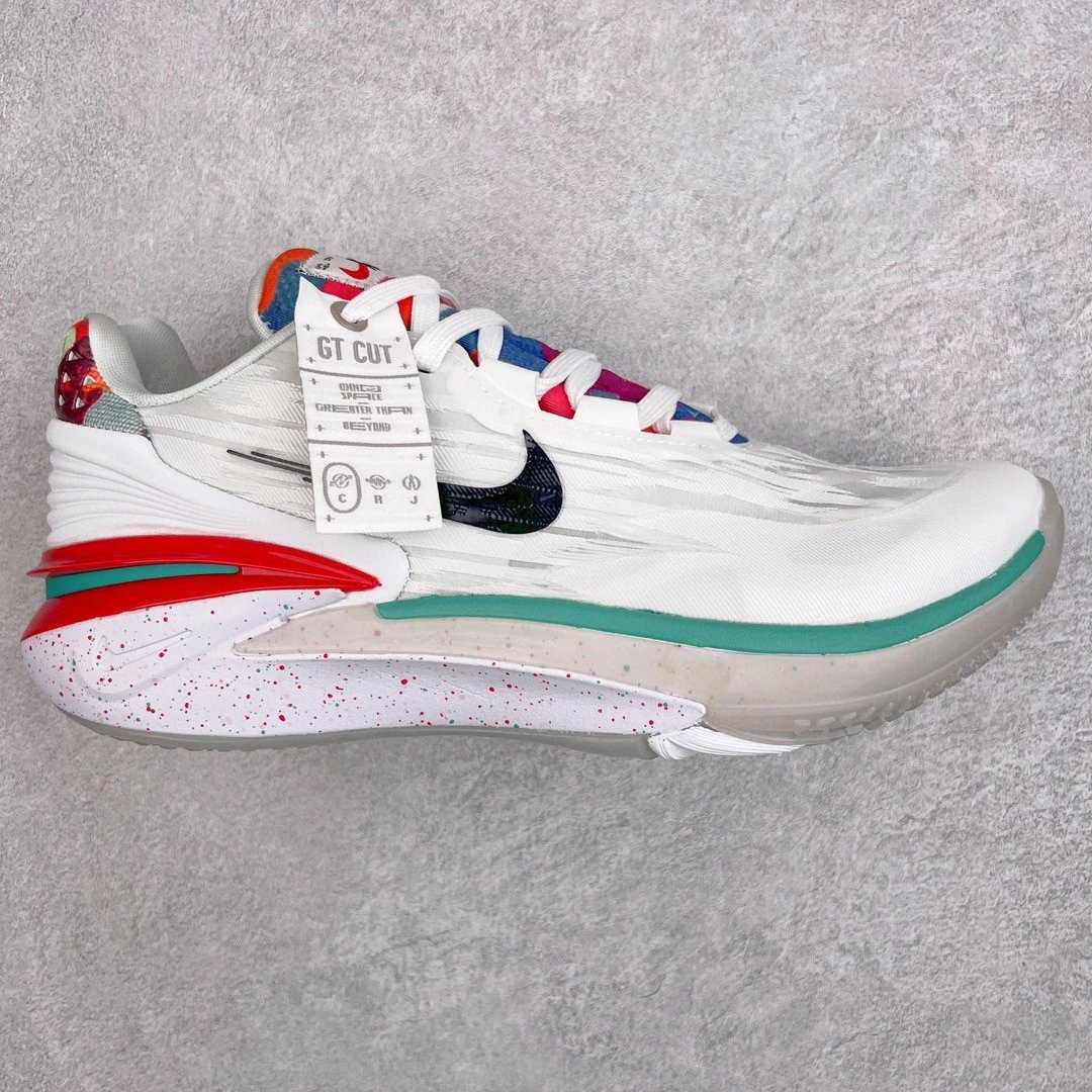 Nike Sneakers Air Zoom GT Cut 2 Basketball Shoes — White, green, red