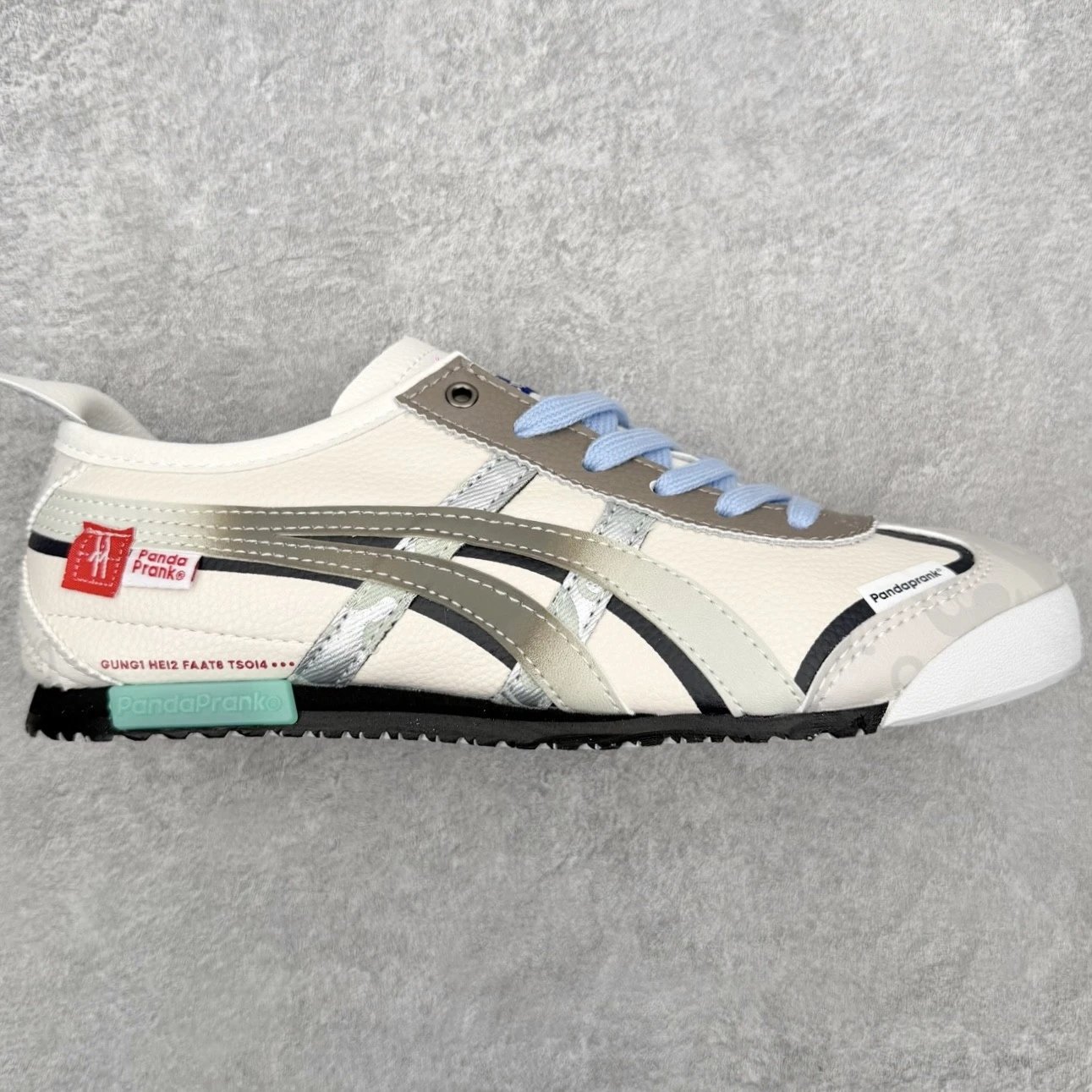PandaPranko Sneakers Low-Top Striped — Rice gray
