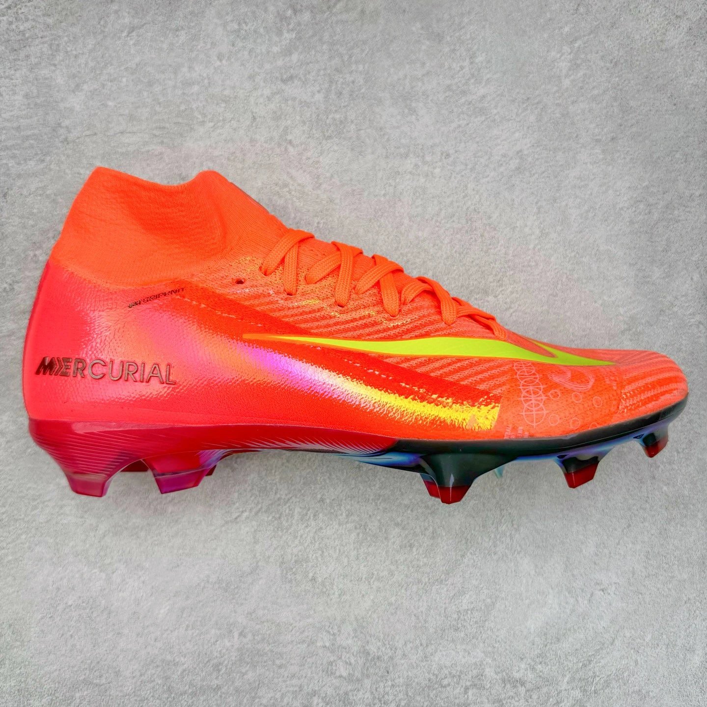 Nike Sneakers Football Turf Shoes — orange high top