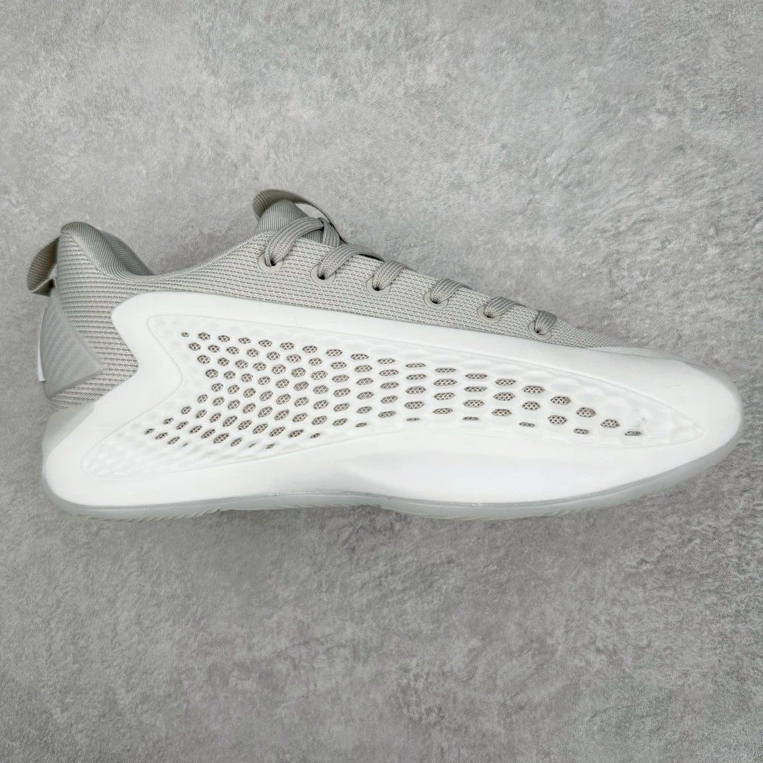 Unbranded Sneakers A.E. 1 high-top basketball shoes with honeycomb side panels — gray low side