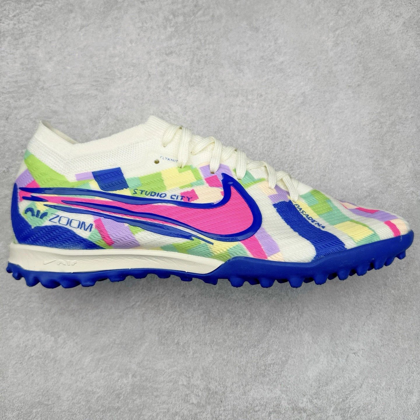 Nike Sneakers Football Turf Shoes — white blue color