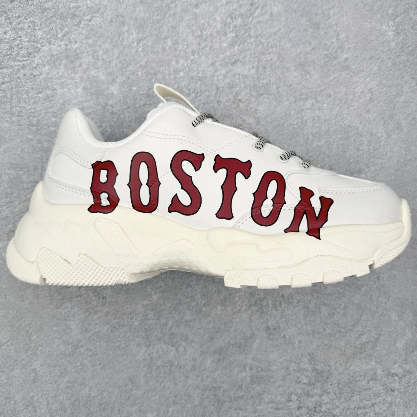 MLB Sneakers Low-Top Platform Baseball-Team Logo — White and red letters