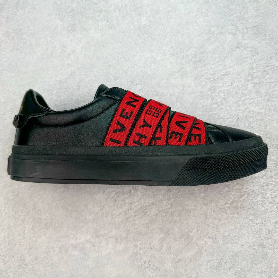 Givenchy Sneakers Low-top with logo elastic cross straps — Black and red
