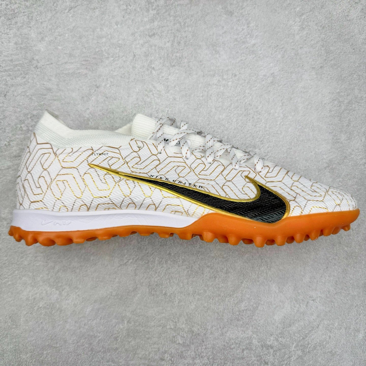 Nike Sneakers Football Turf Shoes — white orange gold