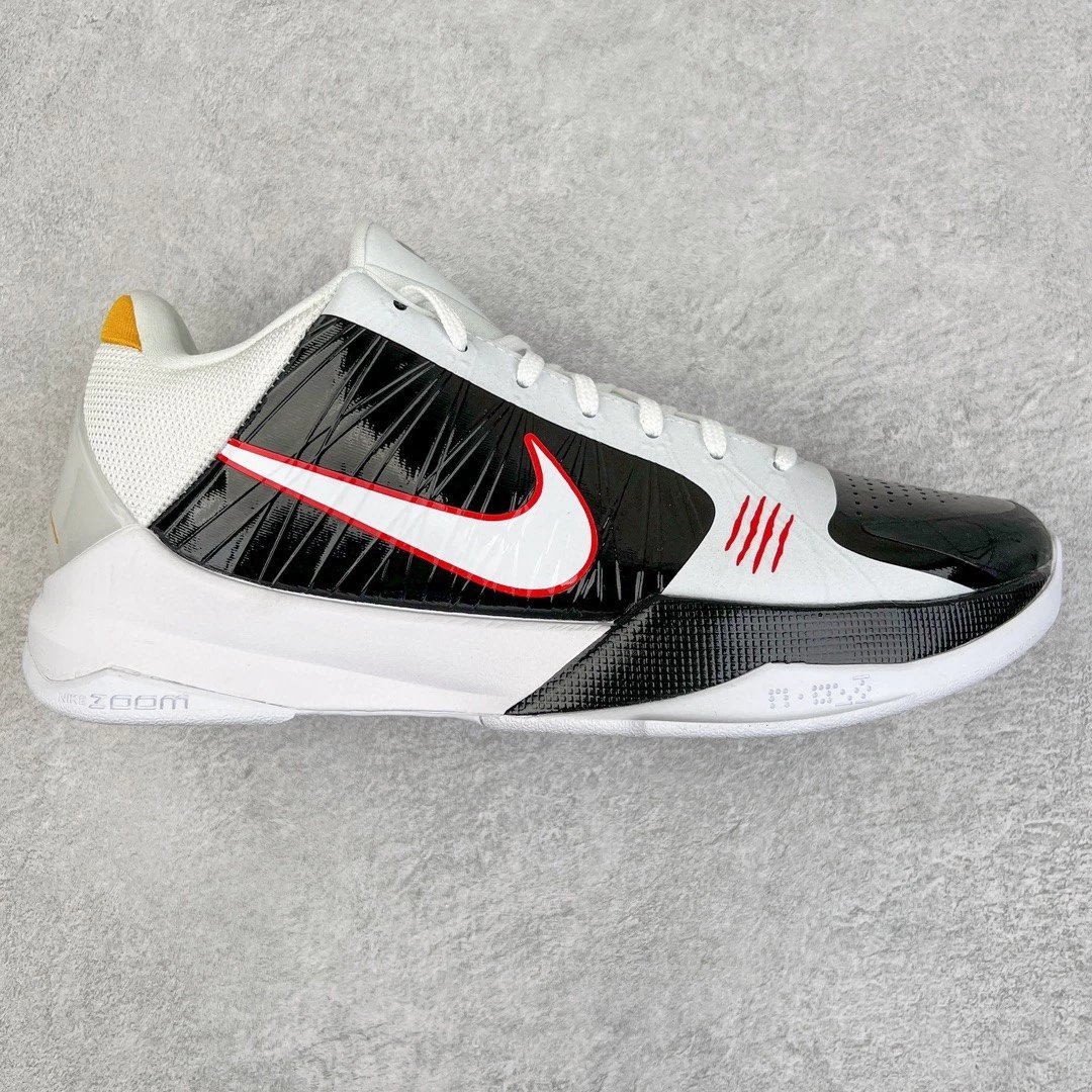 Nike Sneakers Zoom Kobe 5 Basketball Shoes — Black and white