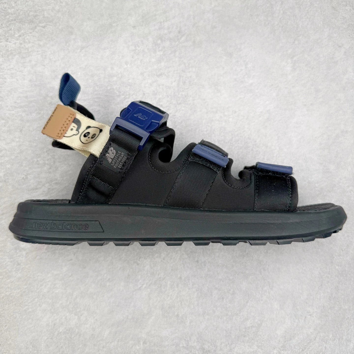 New Balance Sandals NBSD 3205 Hook-and-Loop Sport — Black and blue