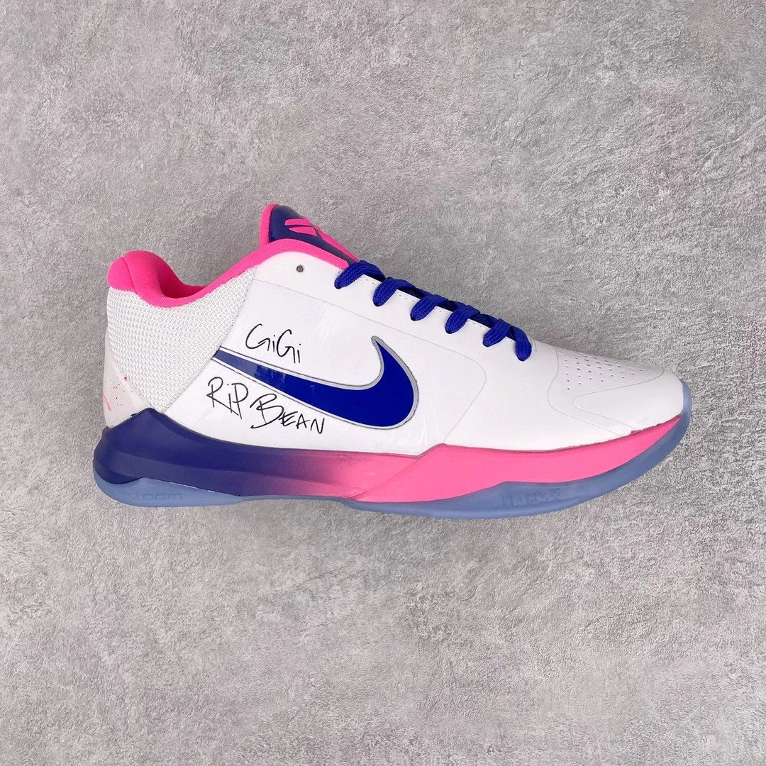Nike Sneakers Zoom Kobe 5 Basketball Shoes — White-pink purple