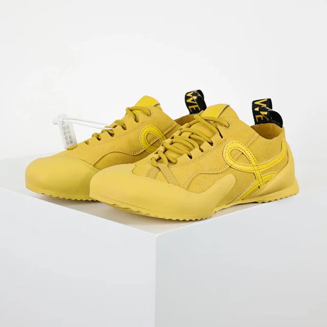 Loewe Sneakers Low-top suede lace-up with logo appliqué product detail image 1