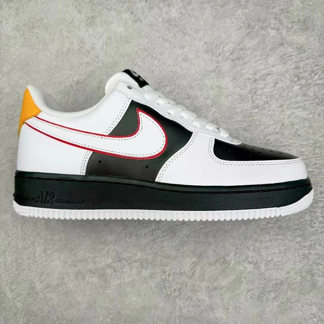Nike Sneakers Air Force 1 Low-Top — Black and white orange tail