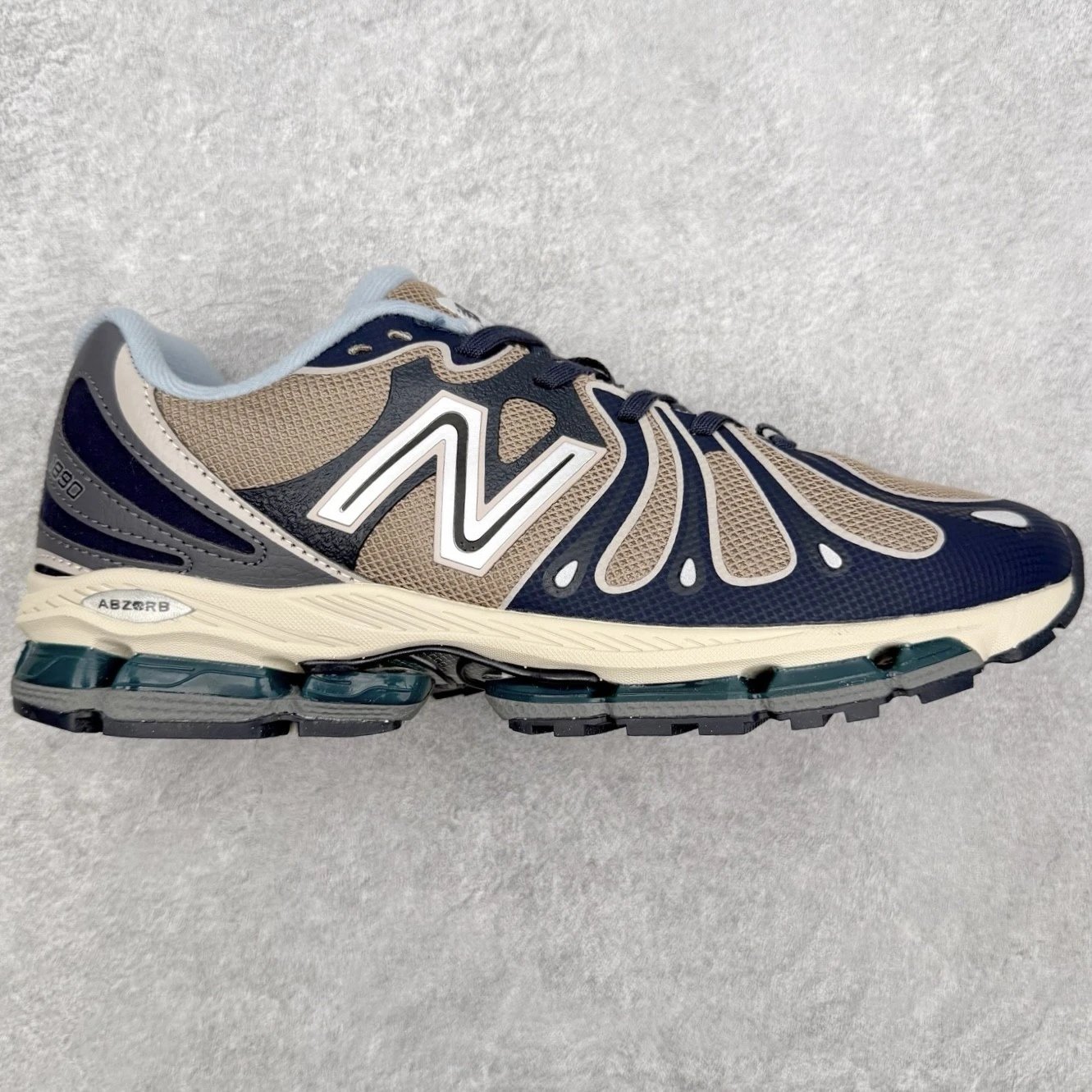 Unbranded Sneakers 1890 low-top mesh with segmented cushioning sole — Blue brown