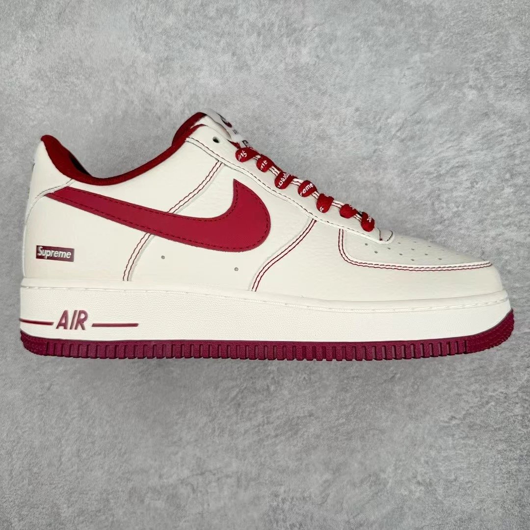 Nike Sneakers Air Force 1 Low-Top — White liquor red