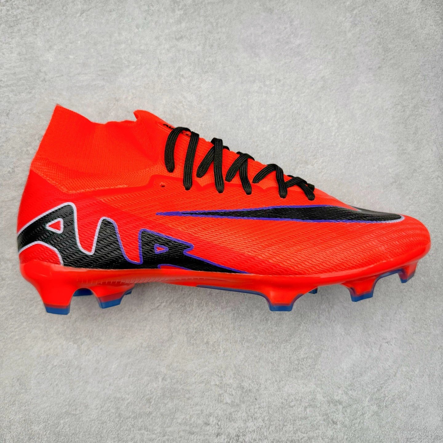 Nike Sneakers Football Turf Shoes — black red purple high-top