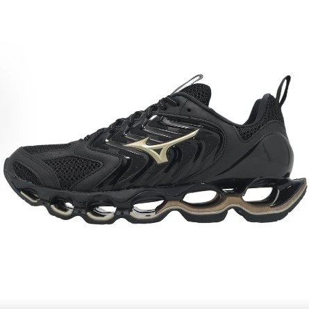 Mizuno Sneakers Wave Prophecy LS mechanical-cushioning — Black Gold J1GC 258381