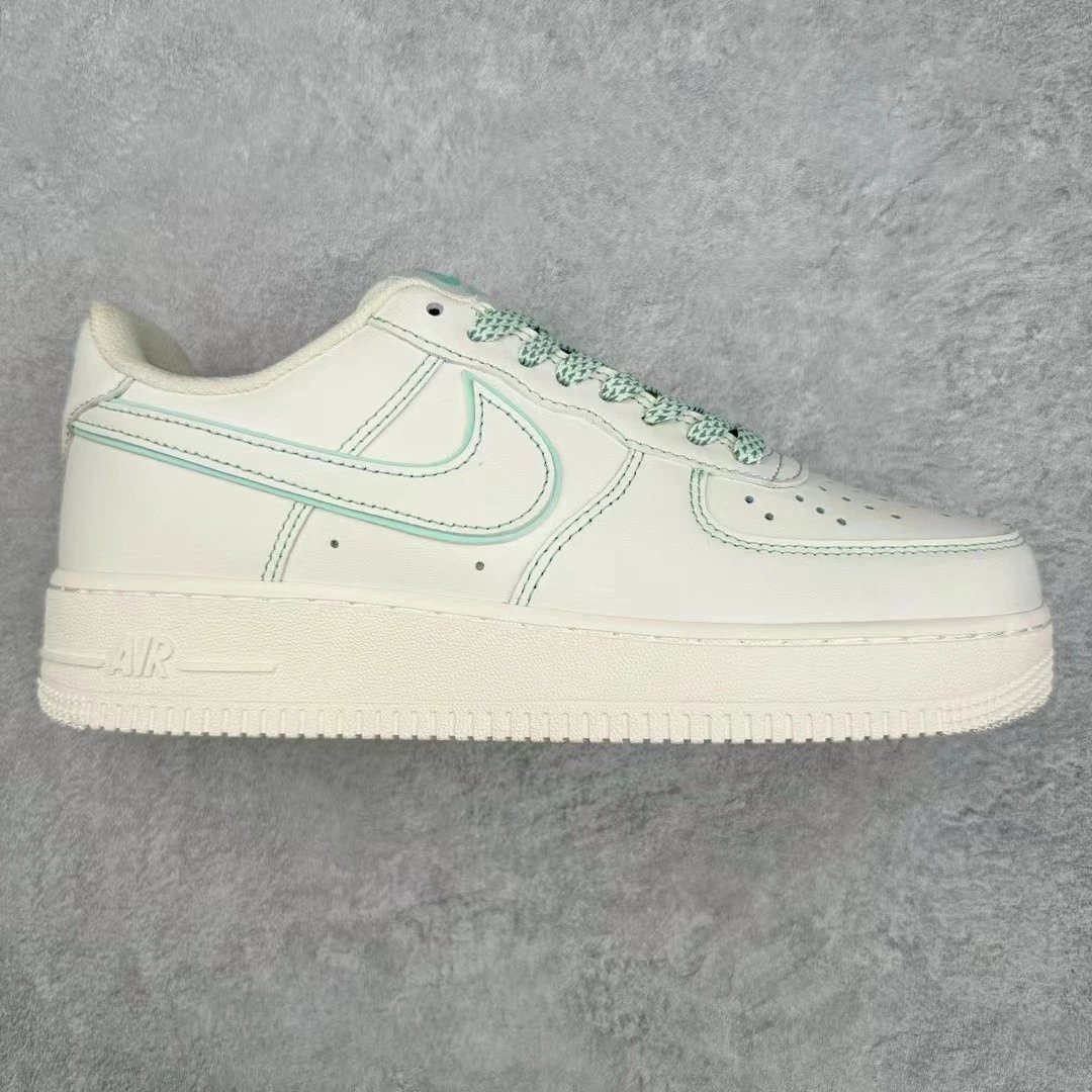 Nike Sneakers Air Force 1 Low-Top — white green suture