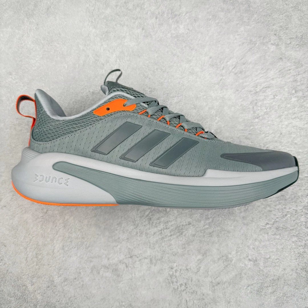 Unbranded Sneakers Low-Top Mesh Lace-Up with Three-Stripe Side Design — Gray-green orange
