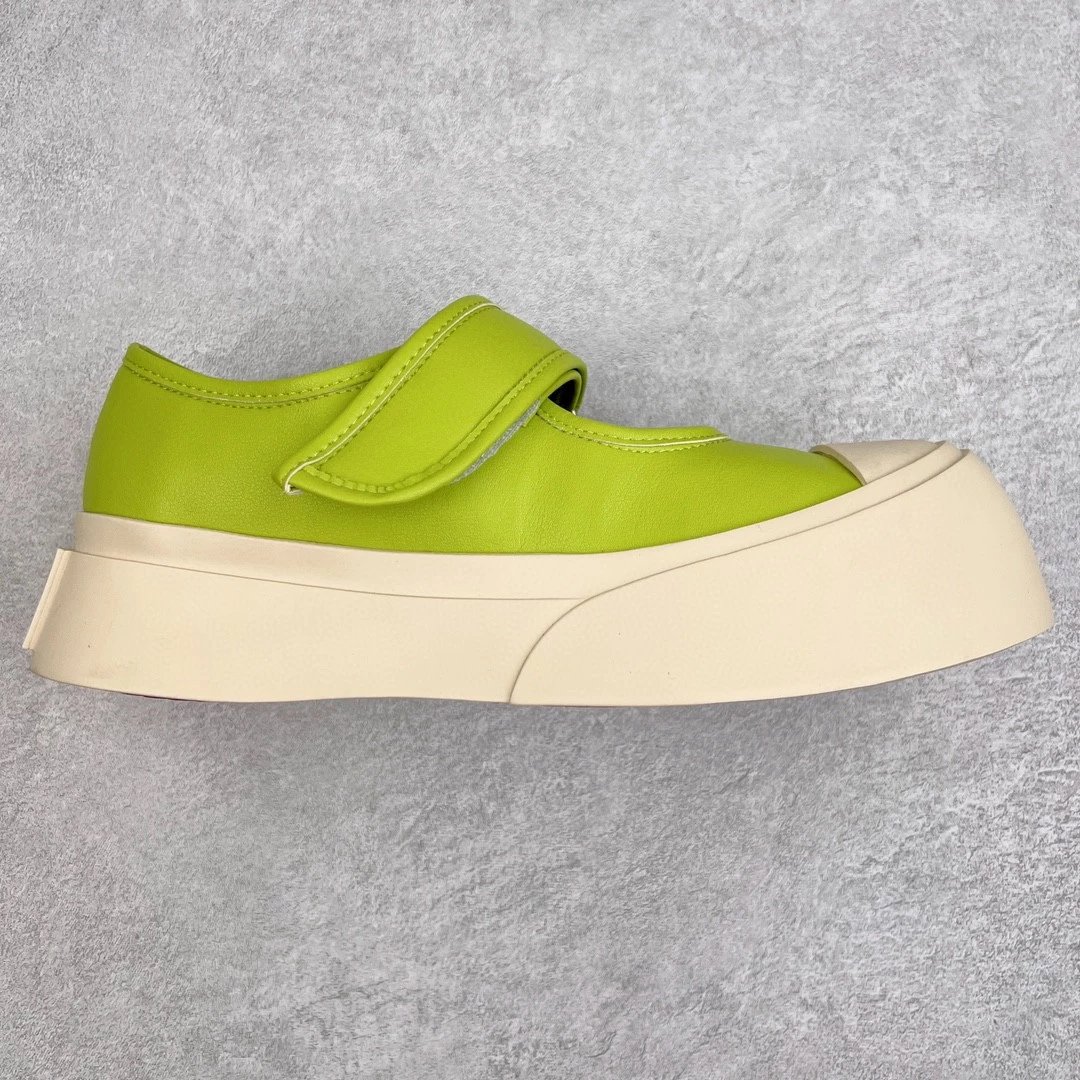 Unbranded Sneakers Platform Hook-and-Loop Mary Jane — Velcro Green