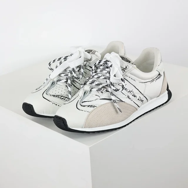 Dior Sneakers D-Sketch low-top lace-up with sketch-print panels product detail image 11