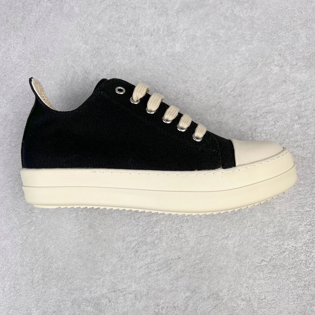 Unbranded Sneakers Platform lace-up with contrast toe caps — Black canvas