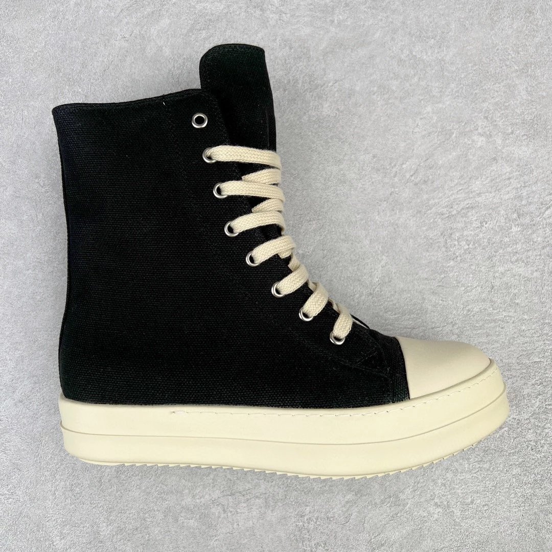 Unbranded Sneakers Platform lace-up with contrast toe caps — High-top black