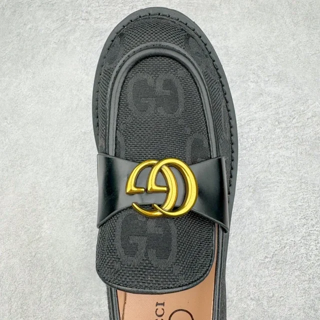 Gucci Leather Shoes Horsebit platform loafers with lug soles product detail image 4