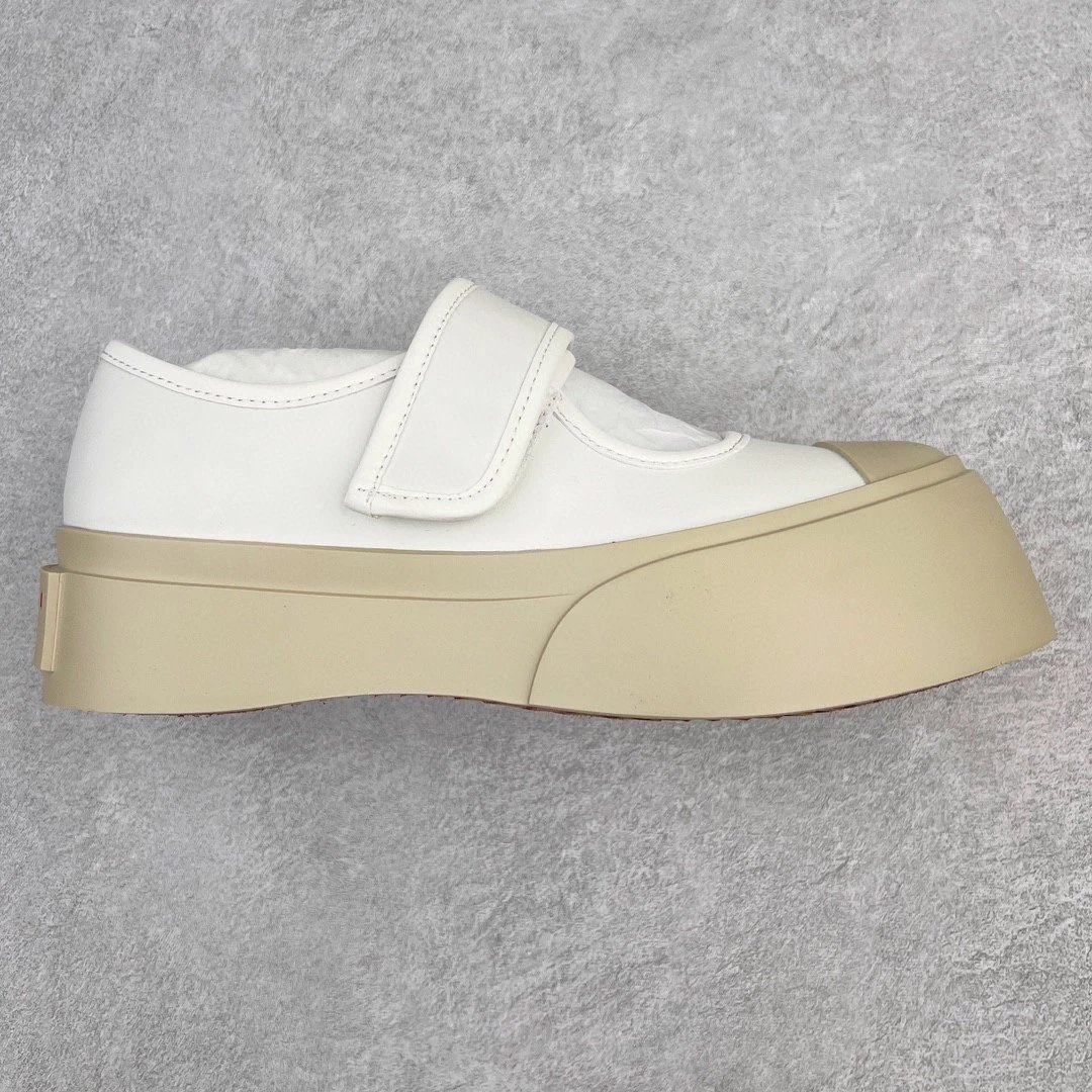 Unbranded Sneakers Platform Hook-and-Loop Mary Jane — velcro white