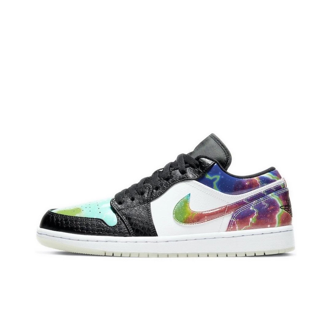 Nike Sneakers Air Jordan 1 Low — nebula black and green CW 7309-090