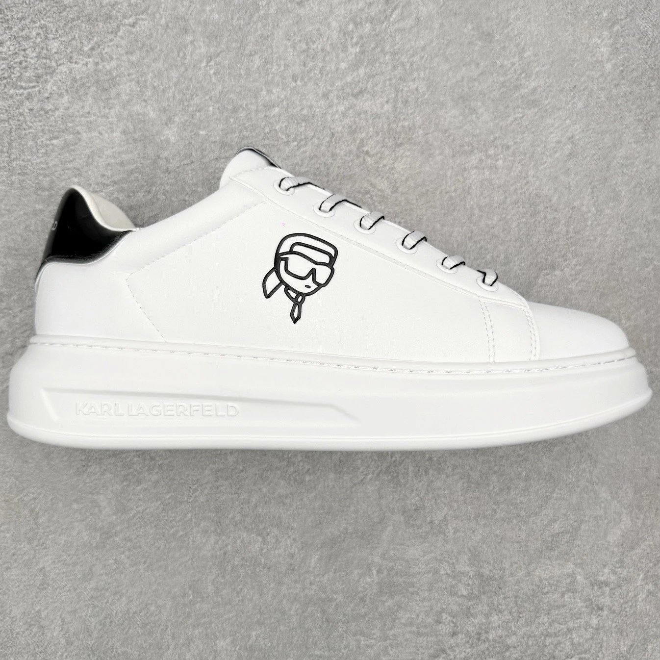 Karl Lagerfeld Sneakers K/Ikonik platform lace-up low-top — White and black tail
